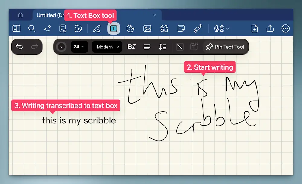 Use Scribble for automatic handwriting conversion